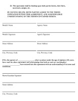 Modeling 101 A Model S Diary A Quick Look At Actual Modeling Talent Agency Contracts Talent Agency Contract Template