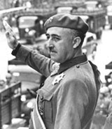 Franco saludando a los perdedores