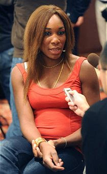 Black Tennis Pro's Venus Williams at Hong Kong Classic 2010 Press Conference