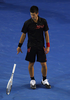 Black Tennis Pro's Jo-Wilfried Tsonga vs. Novak Djokovic 2010 Australian Open