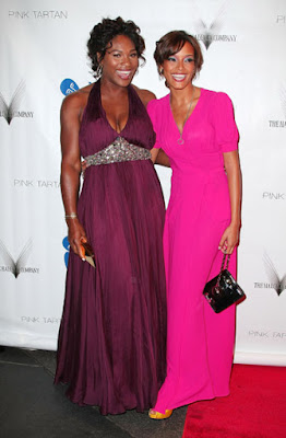 Black Tennis Pro's Serena Williams and Selita Ebanks at the 6th Annual New Yorkers for Children Spring Dinner Dance