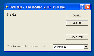 I wonder if there have been meetings at Microsoft about using 'snooze' in a business application.