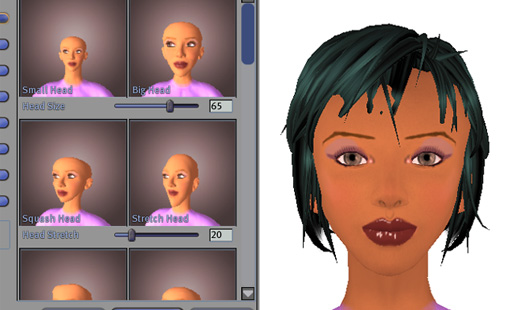 Head size 65なので、かなりプリムヘアは小さいですね 今作のショートヘアを装着した感じ