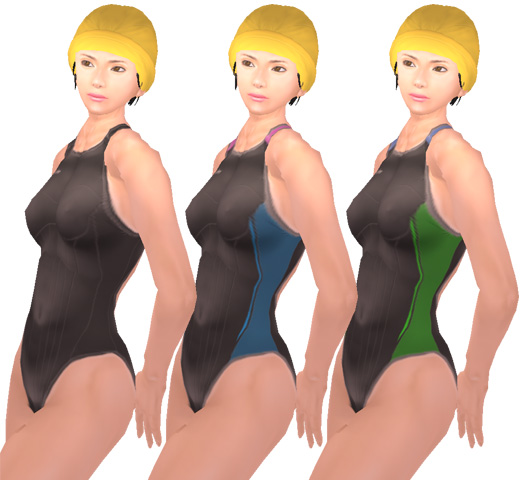 このちょっとしたハイレグ具合が描いていて爽快なのでした 競泳水着カラーバリエーションその1