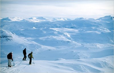 Telemark Skiing in Sweden Above the Arctic Circle