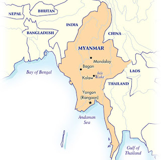Myanmar Burma Map