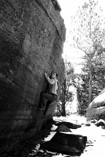 Bouldering on the Golden Nugget Boulder