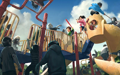Kids Fighting Zombies