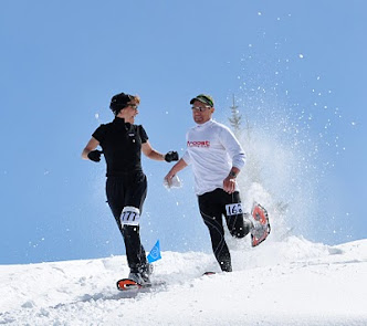 Beth & Keith to finish line...