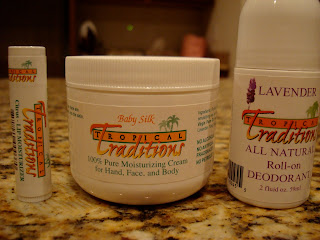 Tropical Traditions products on countertop