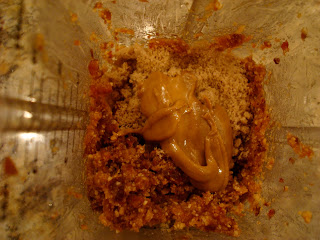 Nut Butter and Brown Sugar added to ground up mixture
