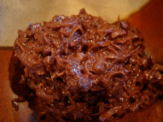 Close up of Raw Vegan Chocolate Coconut Snowballs