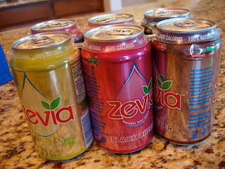 Various flavors of Zevia Drinks