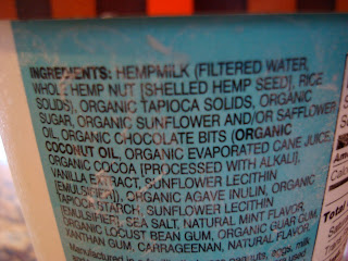 Ingrediens on ice cream container