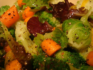 Dressed salad with mixed vegetables