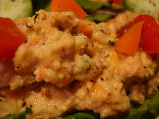 Close up of chickenless chicken salad