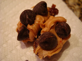 Ant's on a log - Dates, peanut butter and dark chocolate chips