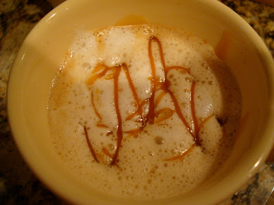 Vegan Homemade Caramel Macchiato in mug