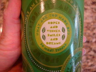 Cup with saying Hopes and Wishes, Smiles and Dreams