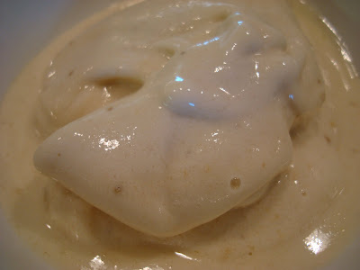Vegan Vanilla Softserve in white bowl