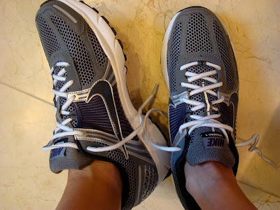 Nike shoes on feet