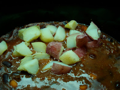 Potatoes added to Vegan Crock Pot Chili