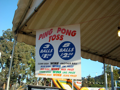 Sign for Ping Pong Toss game