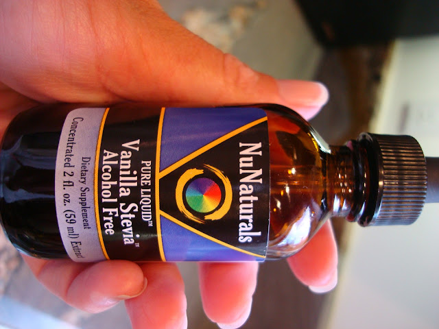 Close up bottle of NuNaturals Liquid Vanilla Stevia