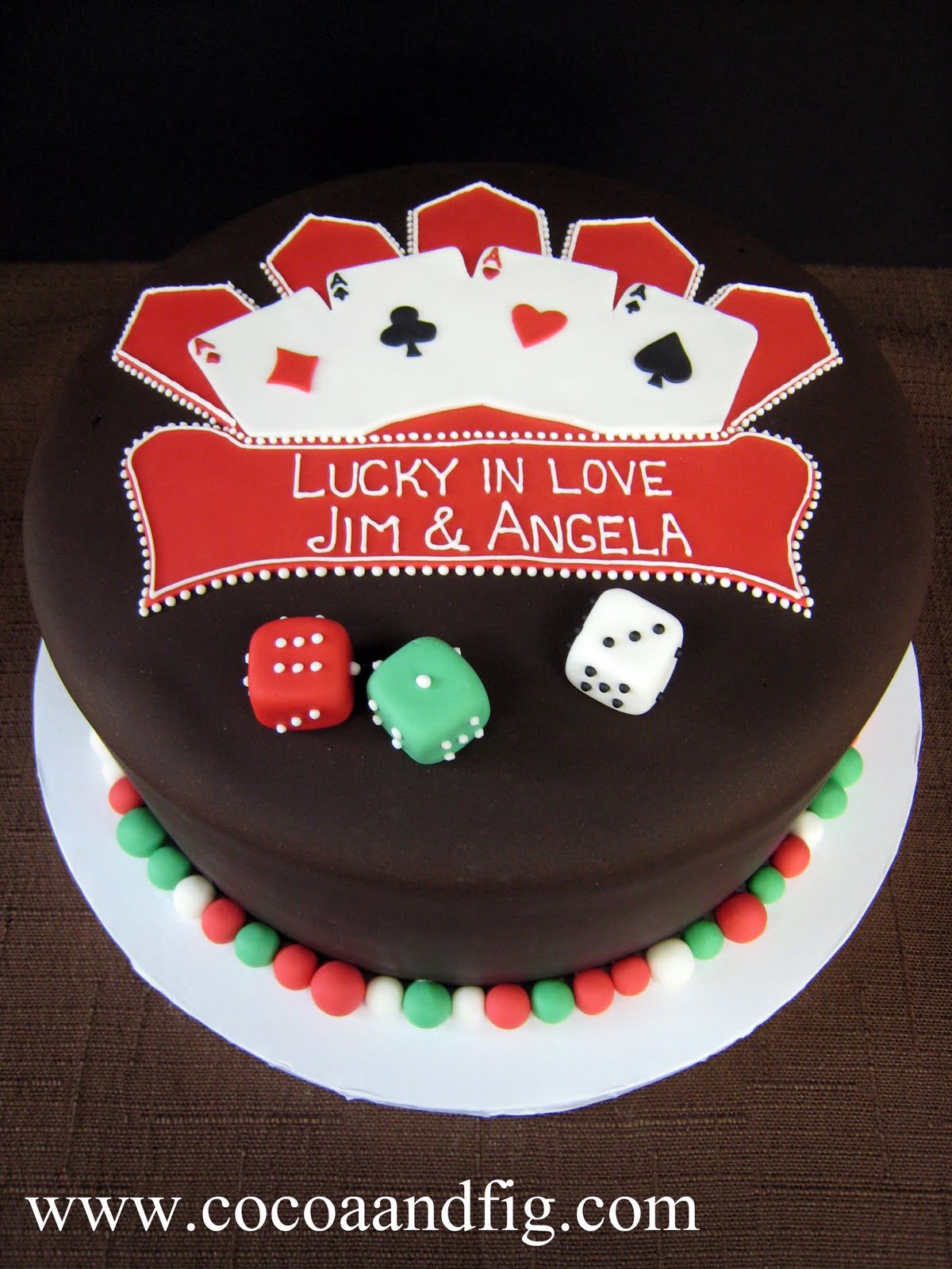 Poker themed cake