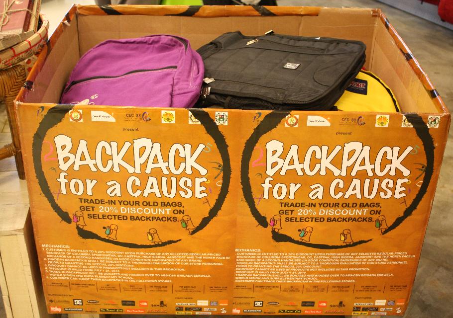 Donate bags for Backpack for a Cause Lazy Investing Way