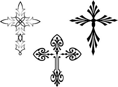 Simple Cross Tattoos Design