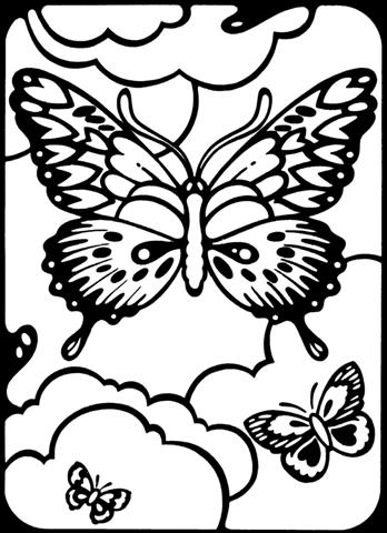 Printable Coloring Pages on Printable Coloring Pages Of Animals   Butterfly