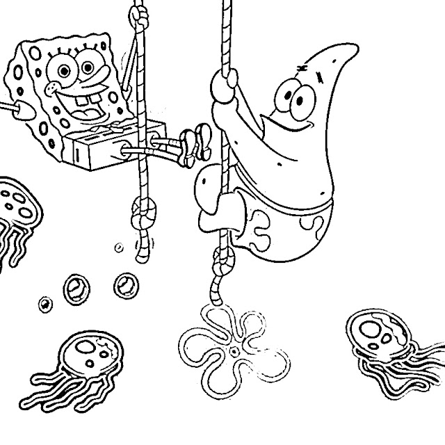 Spongebob Happy Birthday Coloring Pages