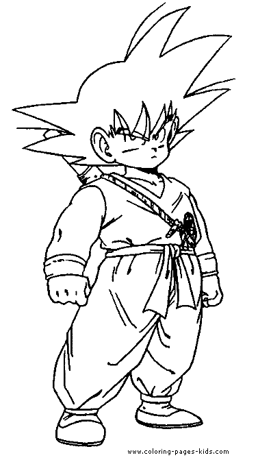 Dragon Ball Z Goku SUper Saiyan Coloring Pages title=