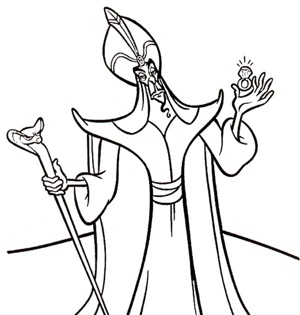 Print out animal pages/information sheets to color. My Beautifull Art Free Printable Jafar Aladdin Cartoon Kids Coloring