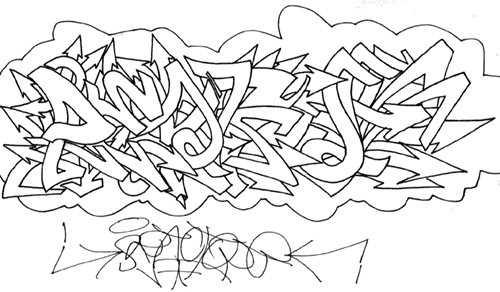 Graffiti Wildstyle Design In Street Art New Style Graffiti