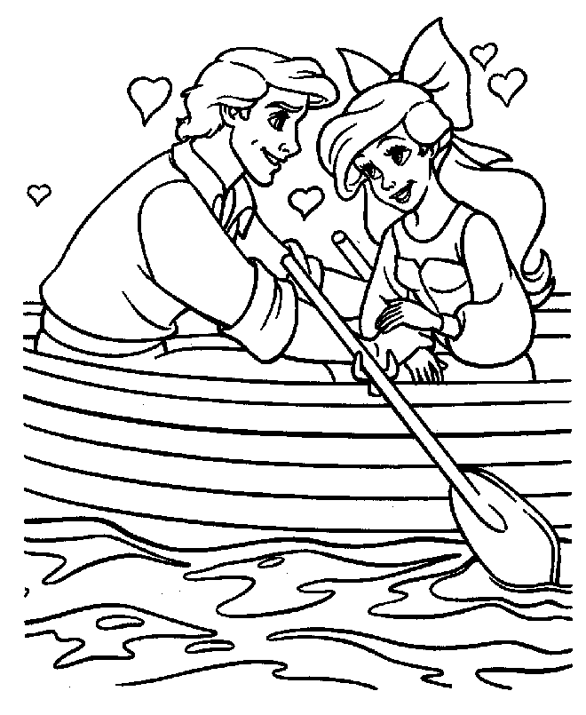 Coloring Pictures Free Printable Disney Princess Ariel Mermaid