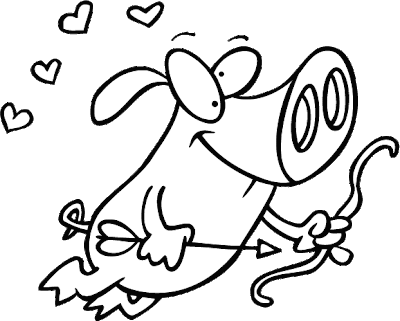 Funny Pig Coloring Pages