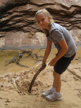 Nicole having fun at the upper pool in Zions National Park