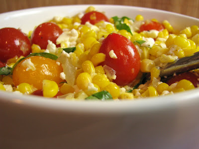 Corn, Tomato, Feta and Basil Salad