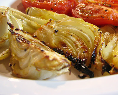 Roasted Tomatoes, Fennel and Fingerling Potatoes