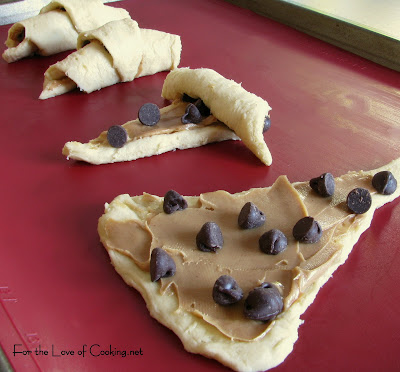 Chocolate and Peanut Butter Filled Crescent Rolls