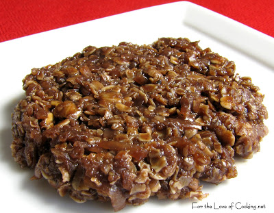 No Bake Chocolate, Oatmeal and Coconut Cookies