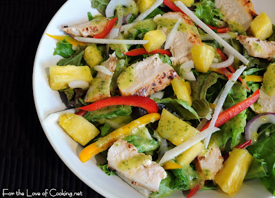 Grilled Chicken Salad with Spicy Pineapple Dressing