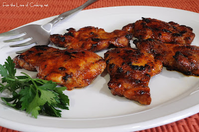 Spicy Honey Brushed Chicken Thighs