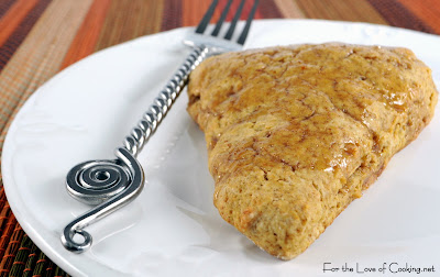 Pumpkin Scones with Spiced Glaze