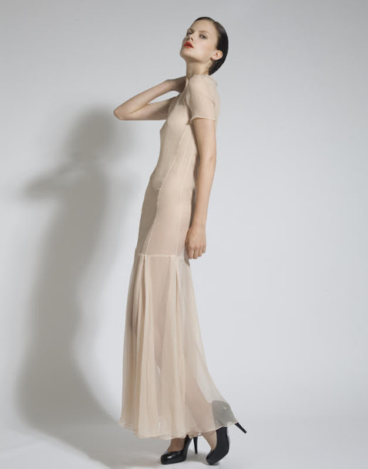 Nude Chiffon Dress