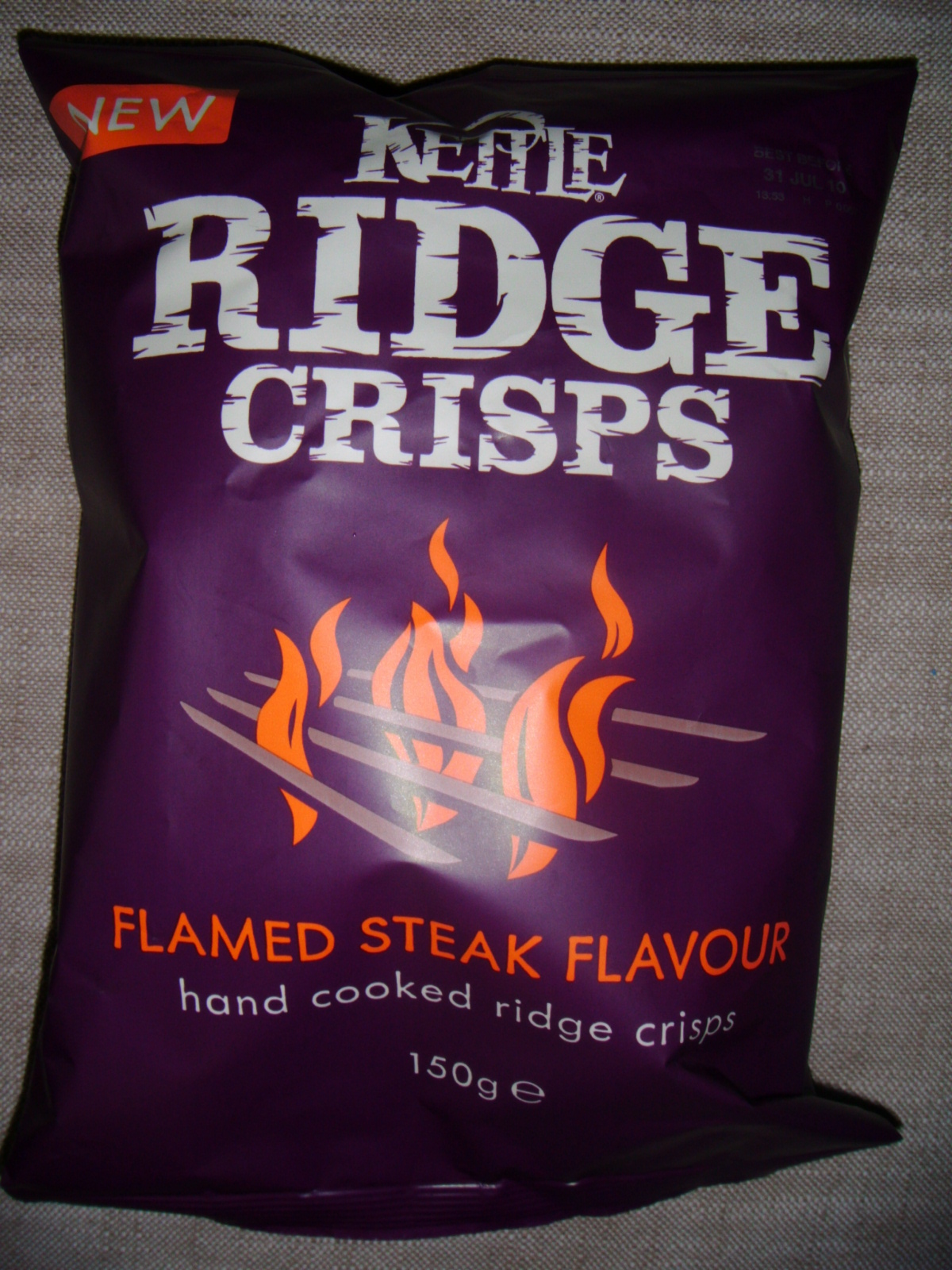FOODSTUFF FINDS Kettle Ridge Crisps Flamed Steak (Tesco)