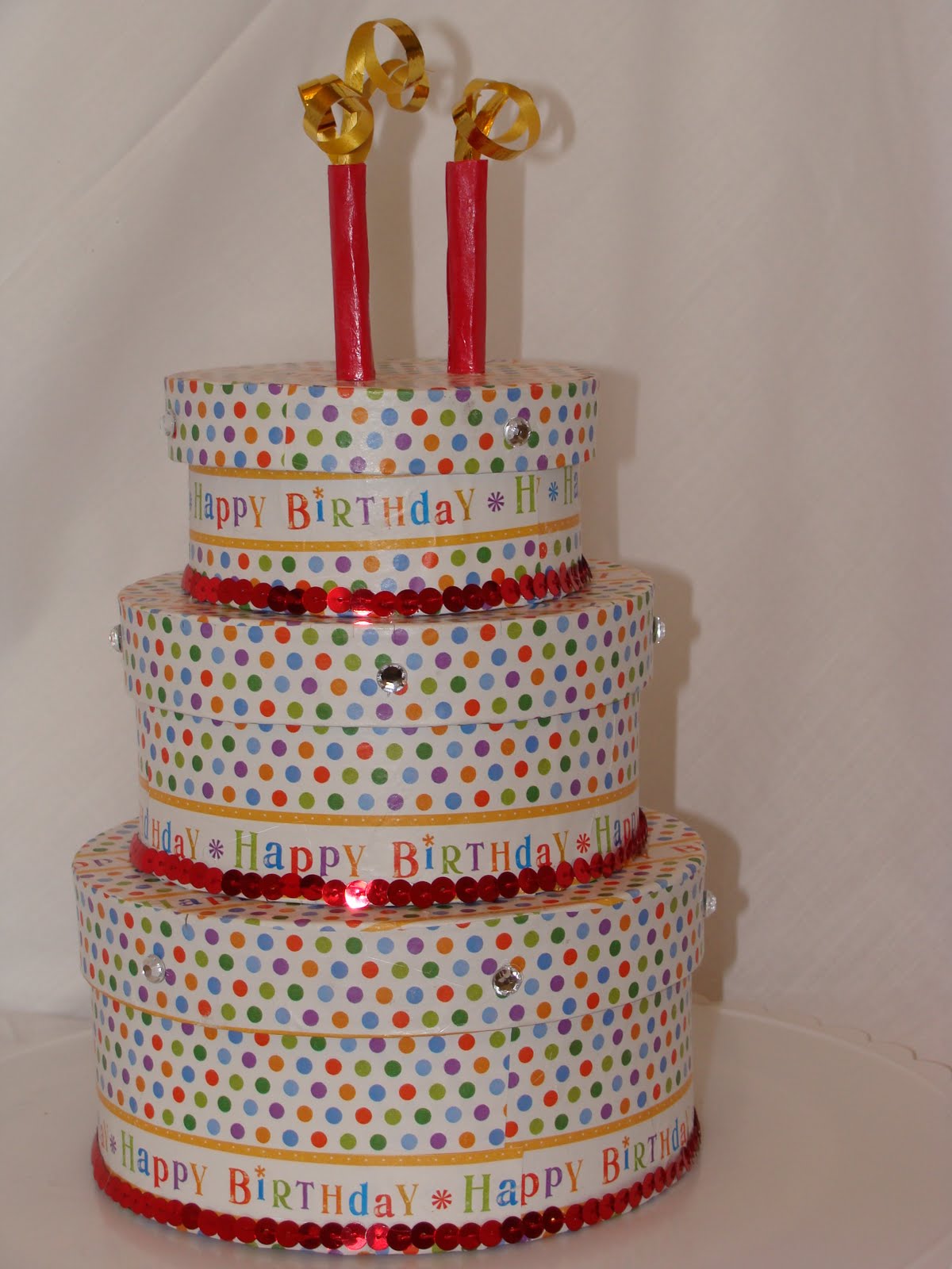 PeprzCakez 3 Tier Round Birthday Cake Gift Box **15 empty or 25
