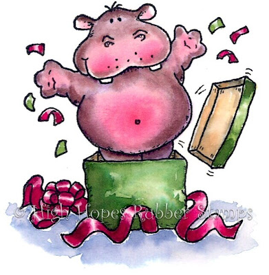 christmas hippo